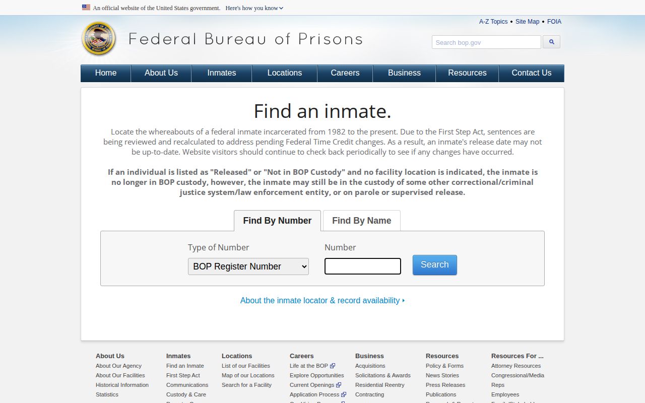 Federal custody search related to Buena Vista County records